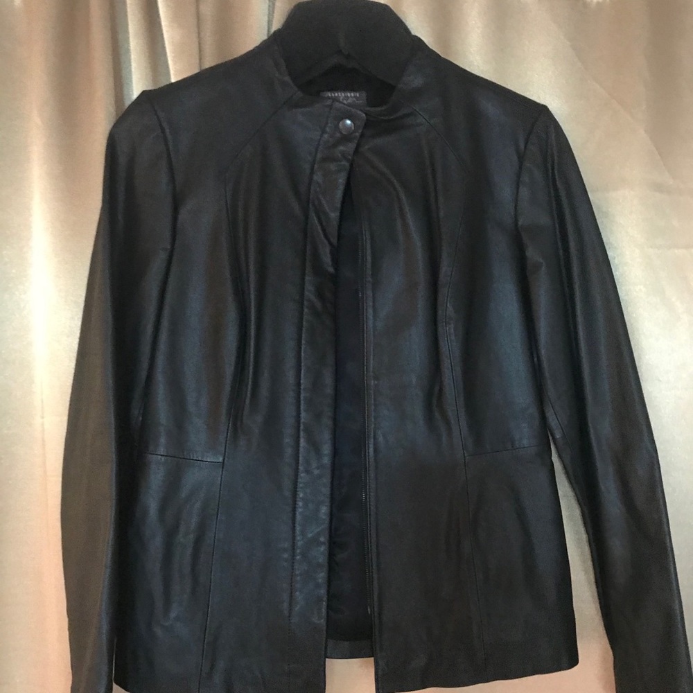 Women’s Black Leather Jacket Size Small